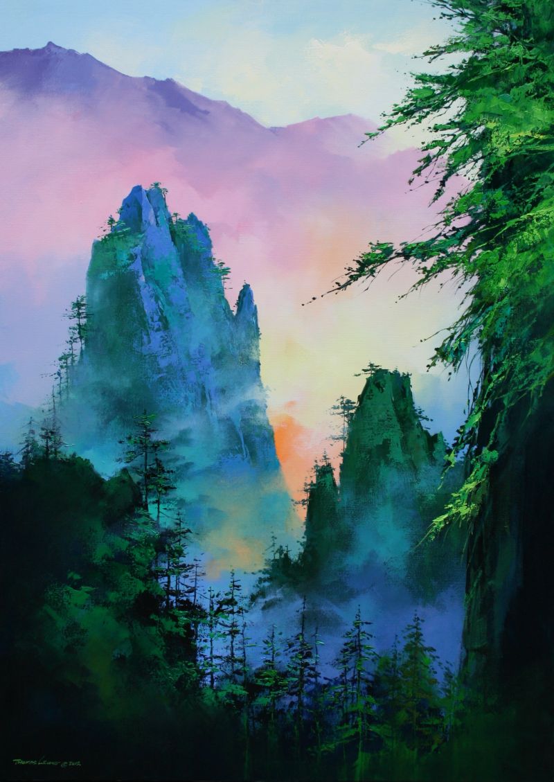 Mountain haze by thomas leung